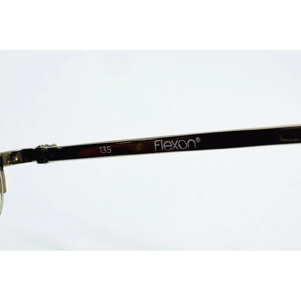 Flexon Ella Eyeglasses Women Brown Semi-Rimless Oval 47-18-135